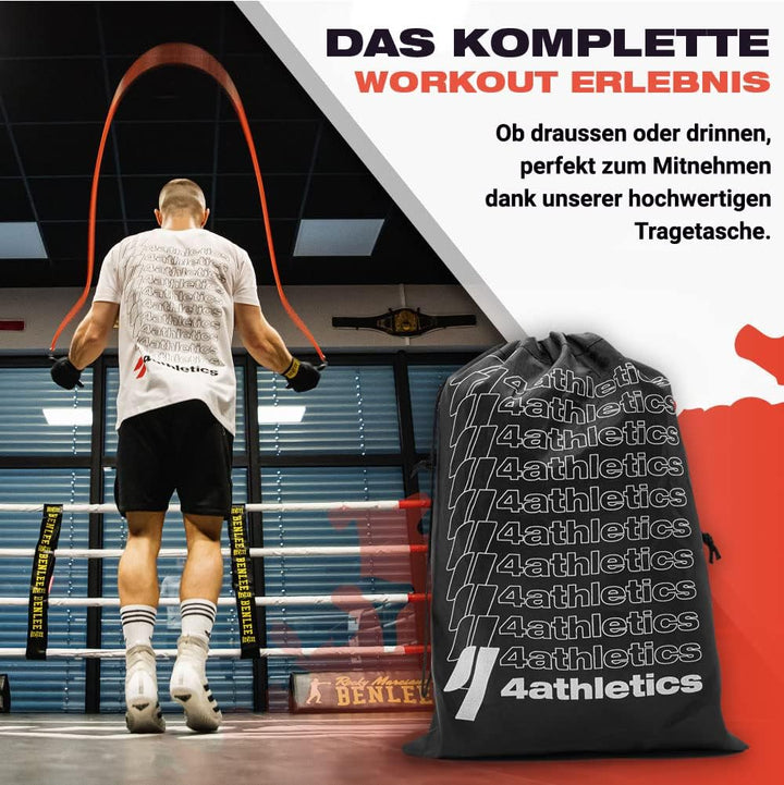 4athletics Premium Springseil Lightweight Set Springseil zum Ganzkörpertraining S - Bis Grösse 169 C