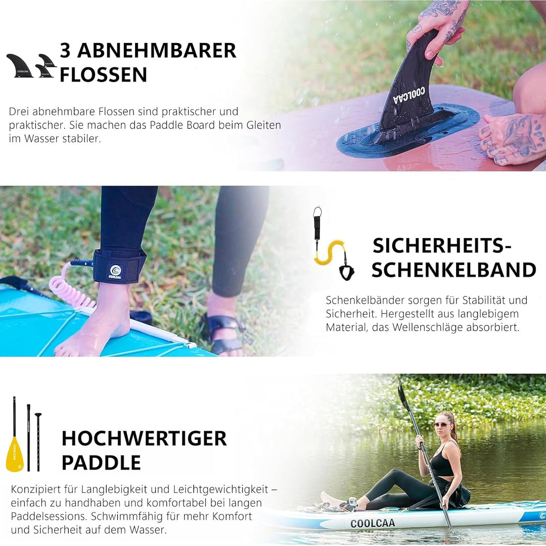 COOLCAA SUP Board, 355cm (Extra Gross) Stand Up Paddling Board, Aufblasbares Stand-Up Paddle Board m