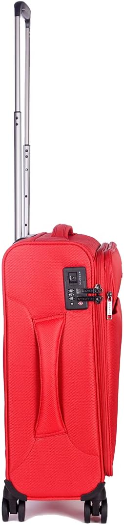 Stratic Light + Koffer Weichschale Reisekoffer Trolley Rollkoffer Handgepäck, TSA Kofferschloss, 4 R