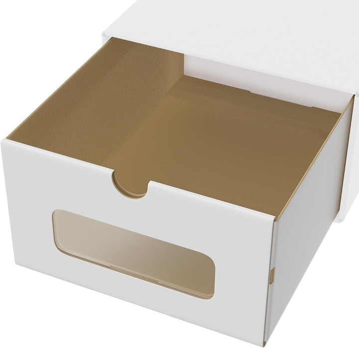 UISEBRT 30er Boxen-Set,Schuhboxen Stapelbar,Aufbewahrungsbox Schubladen mit Transparentes Sichtfenst