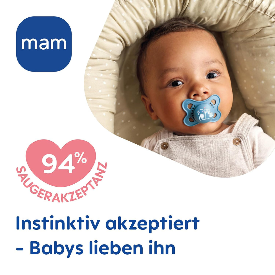 MAM Original Schnuller im 2er-Set, zahnfreundlicher Baby Schnuller aus nachhaltigen &amp; bio-erneuerbar