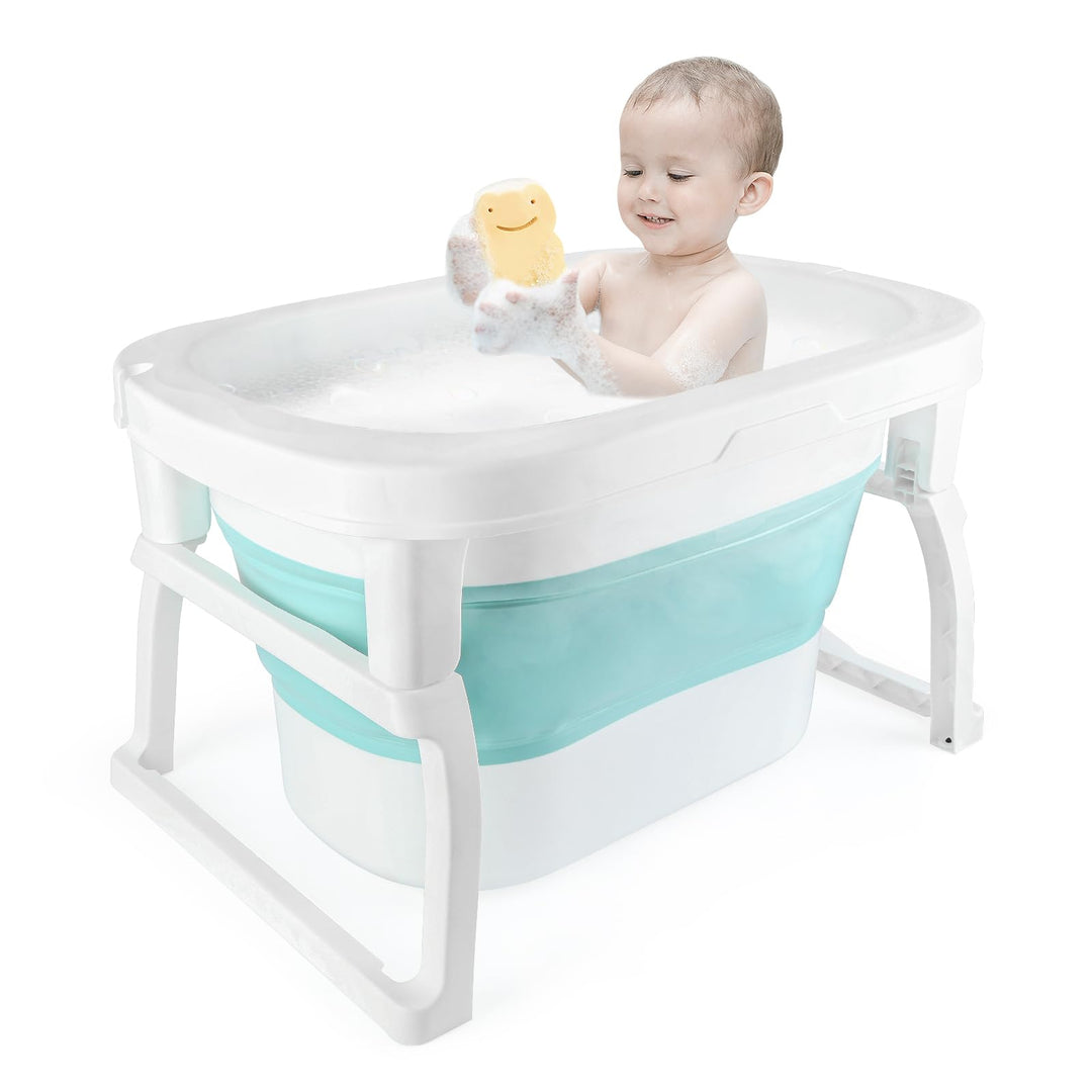 Supfine Faltbare Babybadewanne mit Badewannenhocker – Kinderbadewanne für Mädchen oder Jungen – von