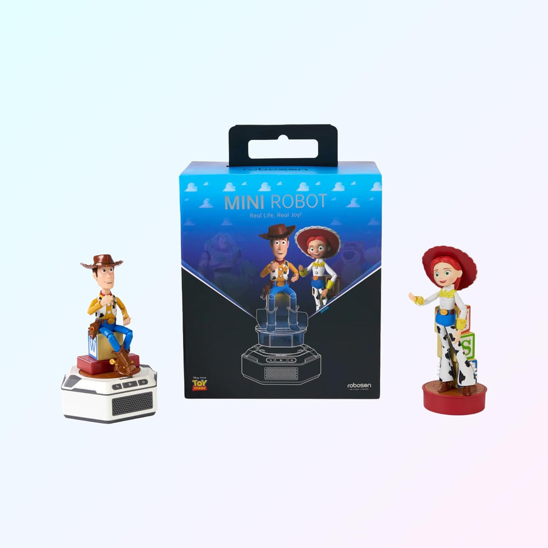 Robosen Mini Roboter – Toy Story Woody & Jessie Set (Englische Version) | Interaktives Smart-Roboter