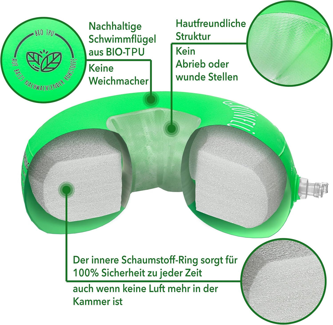 Schwimmflügel ab 1 Jahr - Sicher &amp; Hautfreundlich &amp; Ohne Weichmacher I 11-30 Kg I Rund Swim Schwimmh