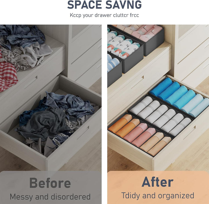 Homsorout Schubladen Organizer Kleiderschrank Organizer - Faltbare Aufbewahrungsbox Stoff Schubladen