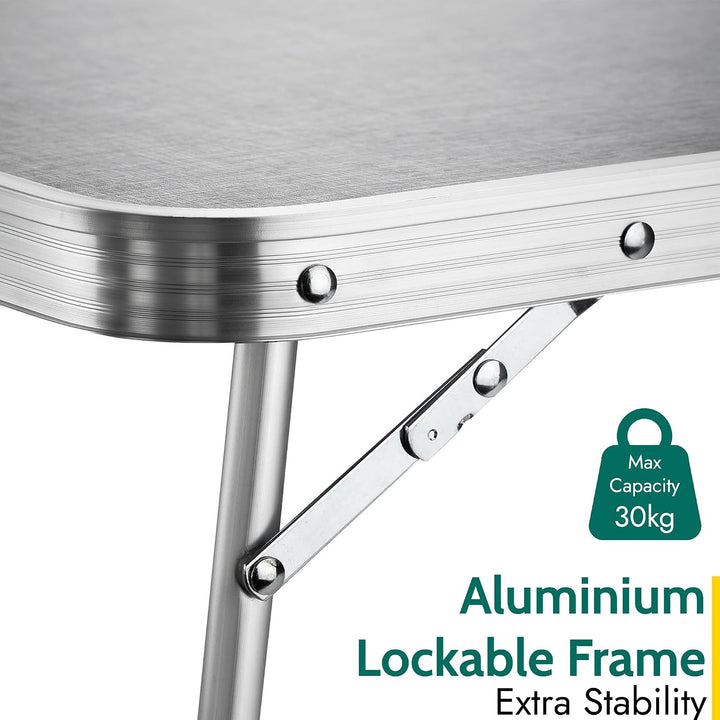 Klappbarer Campingtisch, Leichter Aluminiumrahmen, B 60 cm x T 40 cm x H 26 cm, Trail