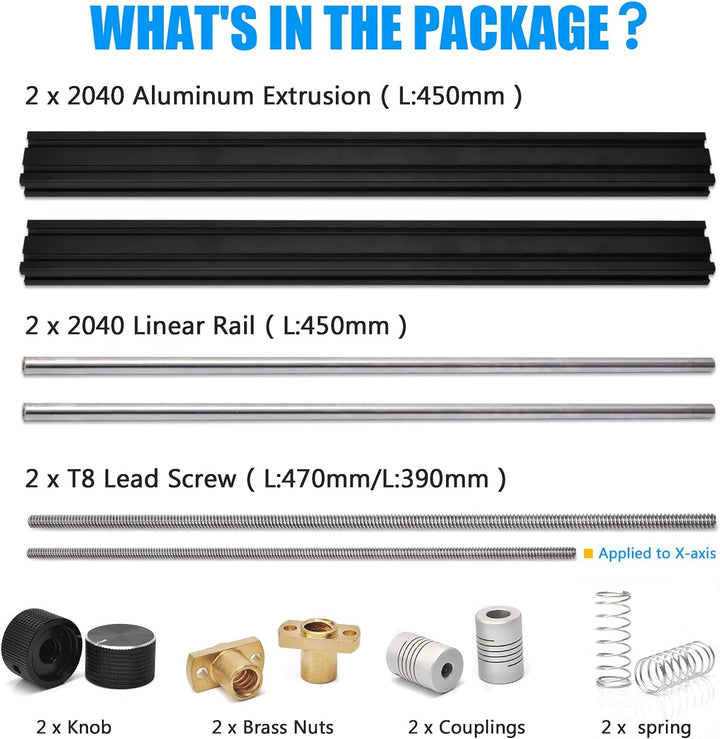 Daedalus 3018 CNC Upgrade Kit, für X-Achsen Upgrade & Y-Achsen-Verlängerungs 3018 Upgrade