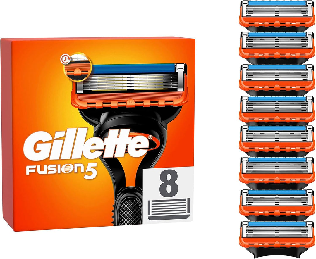 Gillette Fusion 5 Rasierklingen, 8 Ersatzklingen für Nassrasierer Herren mit 5-fach Klinge