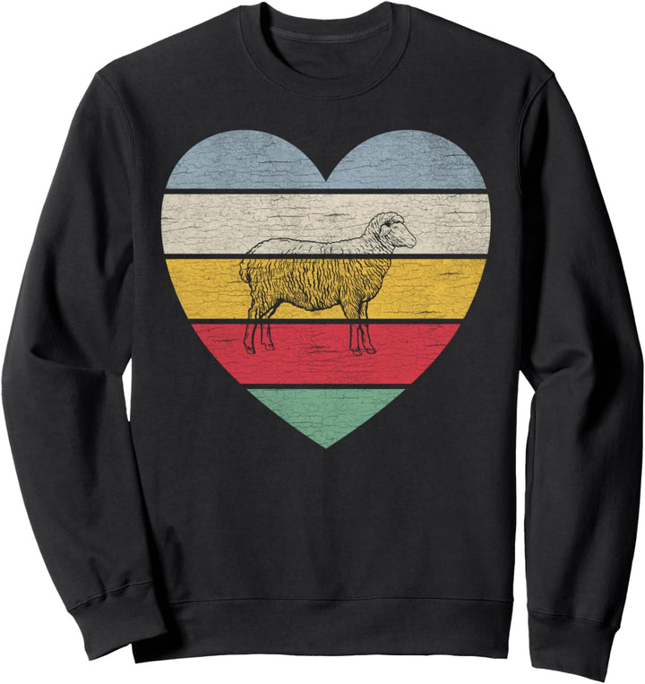 Vintage Schaf im Herz - Landwirte & Bauern Schafe Sweatshirt