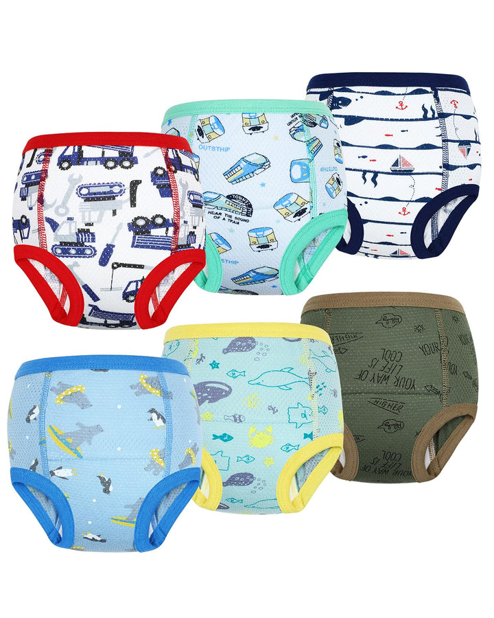 FLYISH DIRECT Töpfchen Trainingshose, 6 Stück Hohle Trainingshose, Atmungsaktiv und Weich Baumwolle