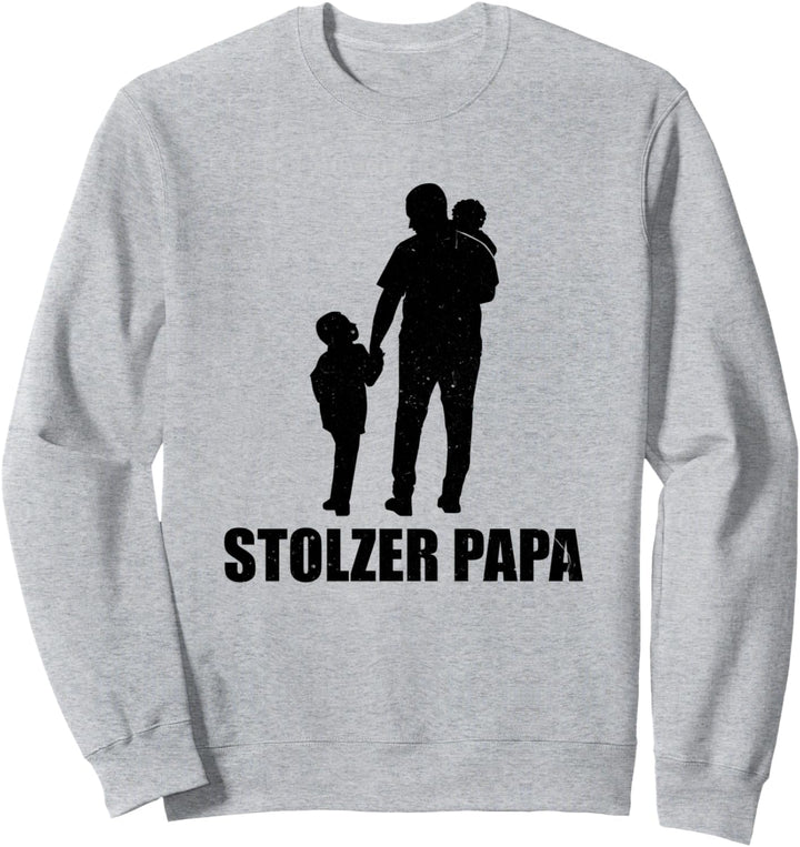 Stolzer Papa Sohn Und Tochter Vater Papi Sweatshirt