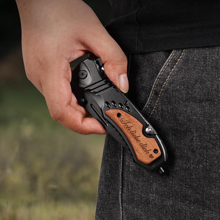 Multitool weihnachtsgeschenke Männer Papa – 21-in-1 Multifunktionsmesser mit Gravur „Ich liebe dich“
