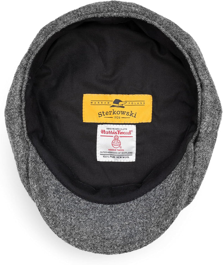 Sterkowski Modell Shelby | Harris Tweed Schiebermütze für Herren | Warm Elegant 100% Wolle Zeitungsj