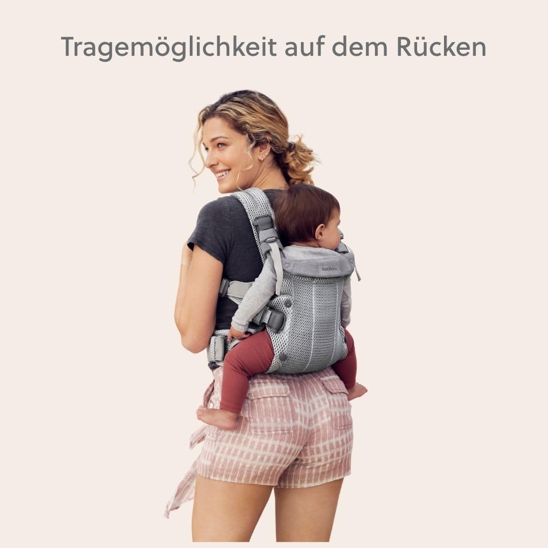 BABYBJÖRN Babytrage Harmony, 3D-Netzstoff, Silber 3D-Netzstoff Silber, 3D-Netzstoff Silber