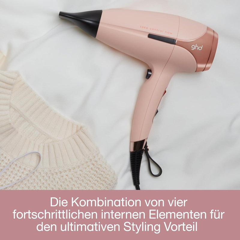 ghd helios Pink Peach Haartrockner, professioneller Haartrockner mit bürstenlosem Motor und Ionen Te