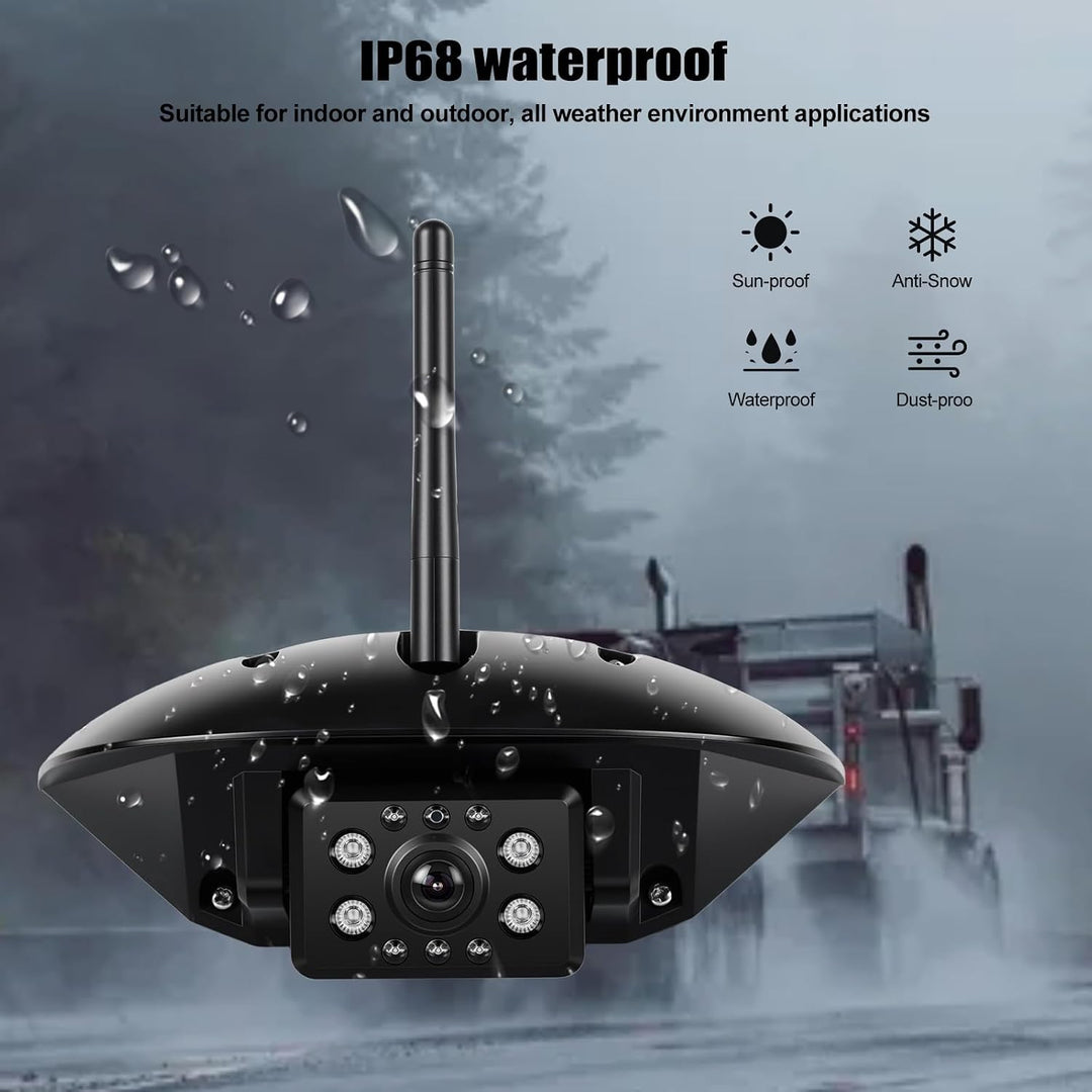 CAMECHO Rückfahrkamera Verkabelt IP68 Wasserdicht Nachtsicht Weitwinkel Kamera mit 5 Zoll Bildschirm
