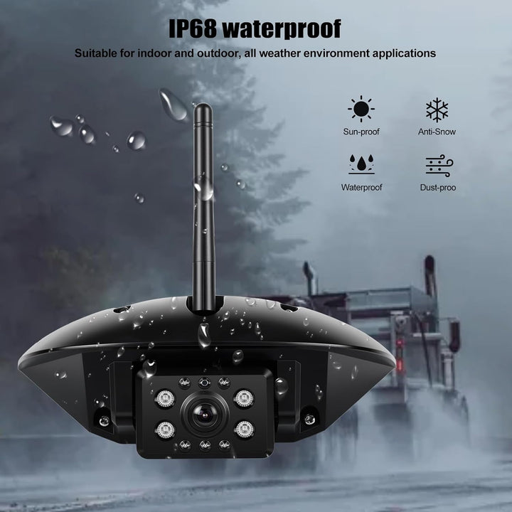 CAMECHO Rückfahrkamera Verkabelt IP68 Wasserdicht Nachtsicht Weitwinkel Kamera mit 5 Zoll Bildschirm