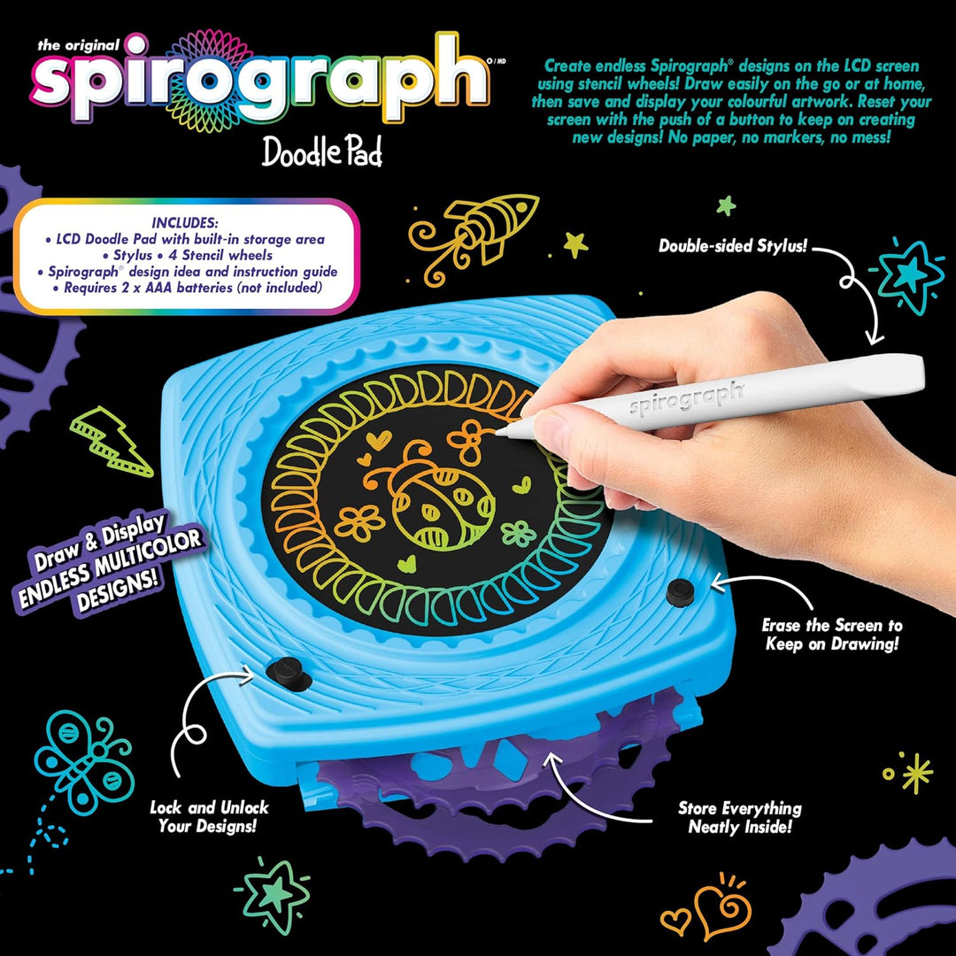Spirograph Elektronisches Doodle Pad, Schwarz 4B x 22.9H cm, 4B x 22.9H cm