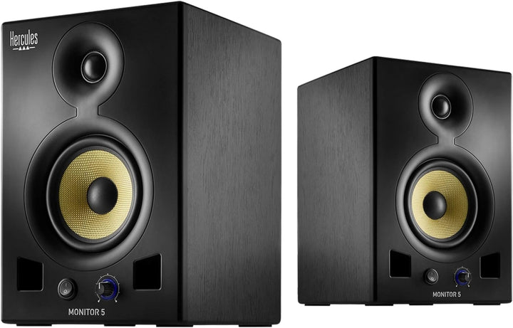 Hercules Monitor 5 - Paar aktive Bi-amplified Monitor Lautsprecher 2 x 80 Watt Monitor 5 Single, Mon
