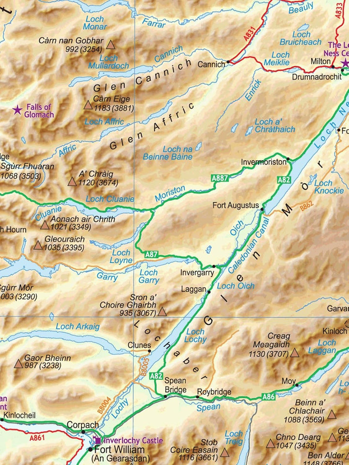 Schottland Physical – Wandkarte – nur Papier