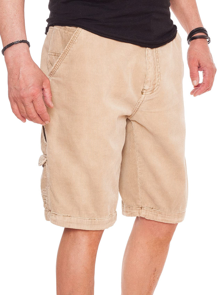 JET LAG Herren Cord Shorts im Worker-Style 33W Light Gold, 33W Light Gold