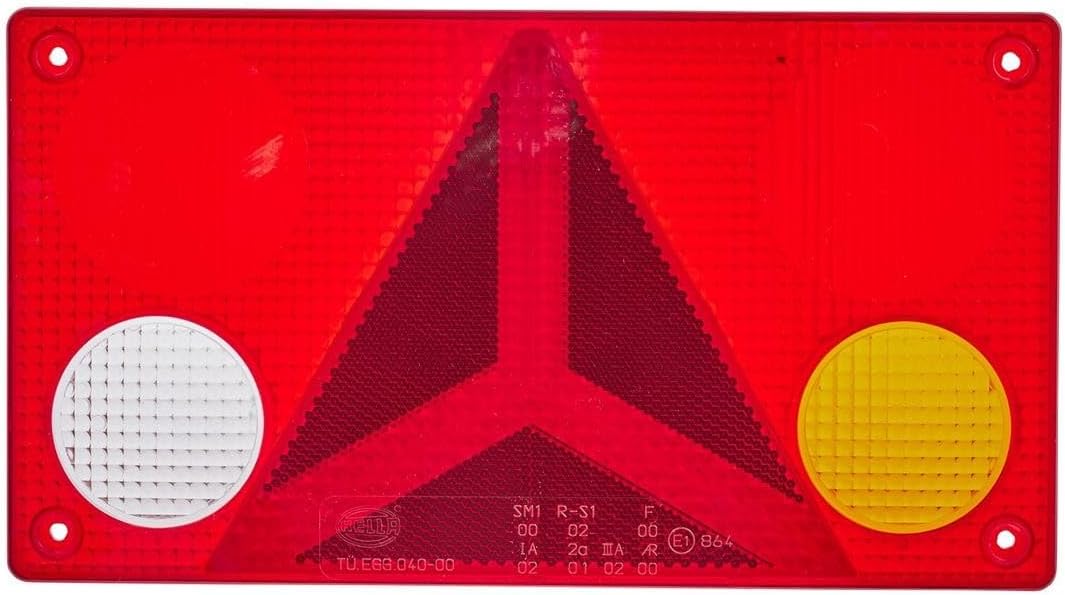 HELLA - Heckleuchte - Glühlampe - Anbau/geschraubt - Lichtscheibenfarbe: mehrfarbig - Stecker: Flach