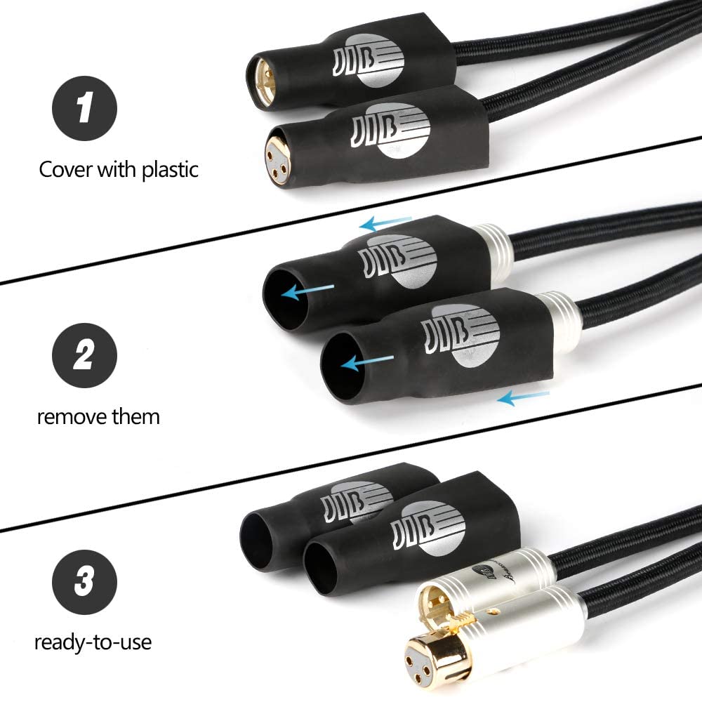 JIB Audiophil XLR mikrofon Kabel 1m HIFI mikrofonkabel XLR Stecker auf XLR Buchse 3 PIN Für Mikrofon
