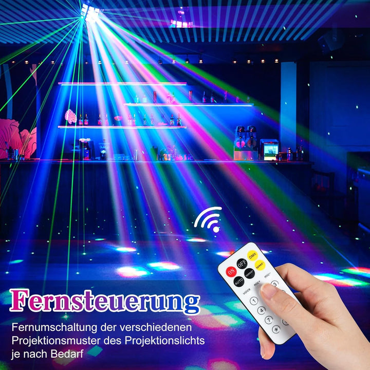 LED Bühnenbeleuchtung Partylicht, DMX512 2 in 1 RGB Disco Licht, Discolicht Party Lichter Musikgeste