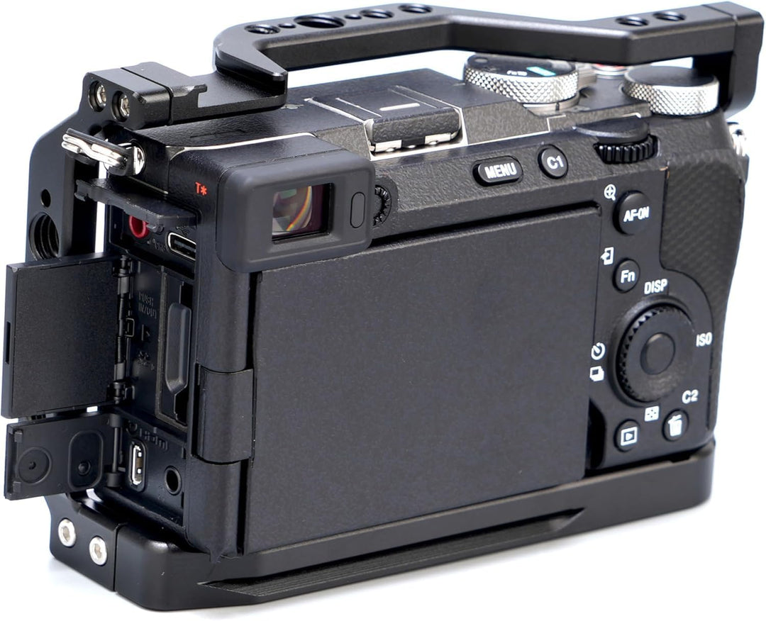 Hersmay Kamerakäfig für Sony a7cii /a7cr Kamera, Schnellwechselplatte für Arca-Swiss, 1/4„ & 3/8“ Sc