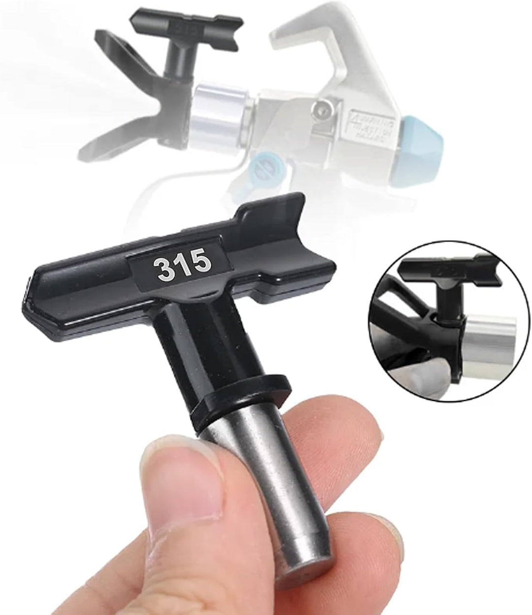 Airless Düse mit Spitzendichtung, 6 Stück Reversible Sprühspitzen,Spray Maschinenspitze Verschleissf
