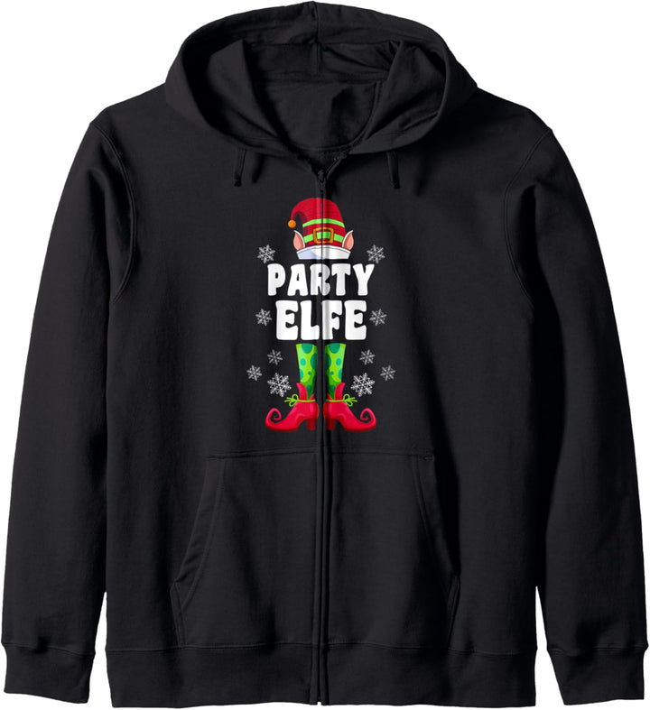 Party Elfe Elfen Familien Weihnachts Outfit Weihnachtself Kapuzenjacke