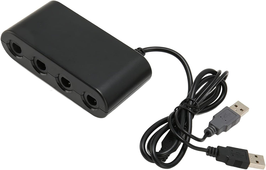GC Adapter für Switch für Wii U-PC, Tragbarer 3-in-1-GC-Controller-Adapter, 4 Ports, Game-Controller