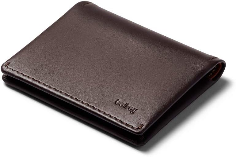 Bellroy Slim Sleeve – kleine, dünne Lederbörse (max. 12 Karten Plus Scheine) Java Caramel, Java Cara