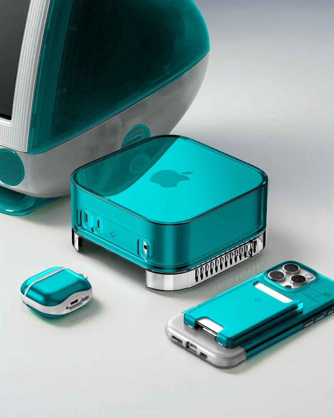 Spigen Classic C1 Hülle mit eingebautem Luftfilter Ständer Entwickelt für Mac mini M4 / M4 Pro Chip