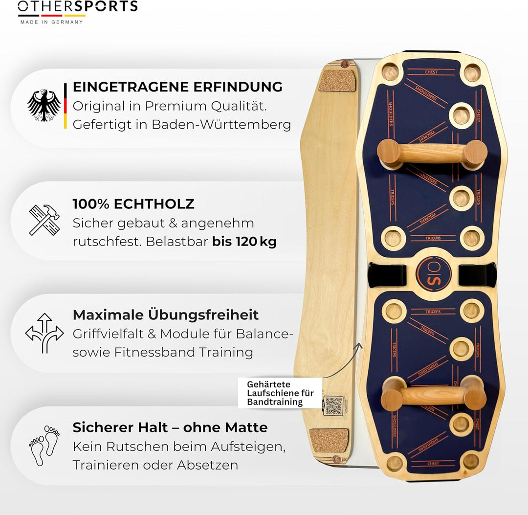 Sportboard 3 - Gleichgewichtstrainer für mehr Kraft &amp; Gesundheit – Effektives Balance Training Equip