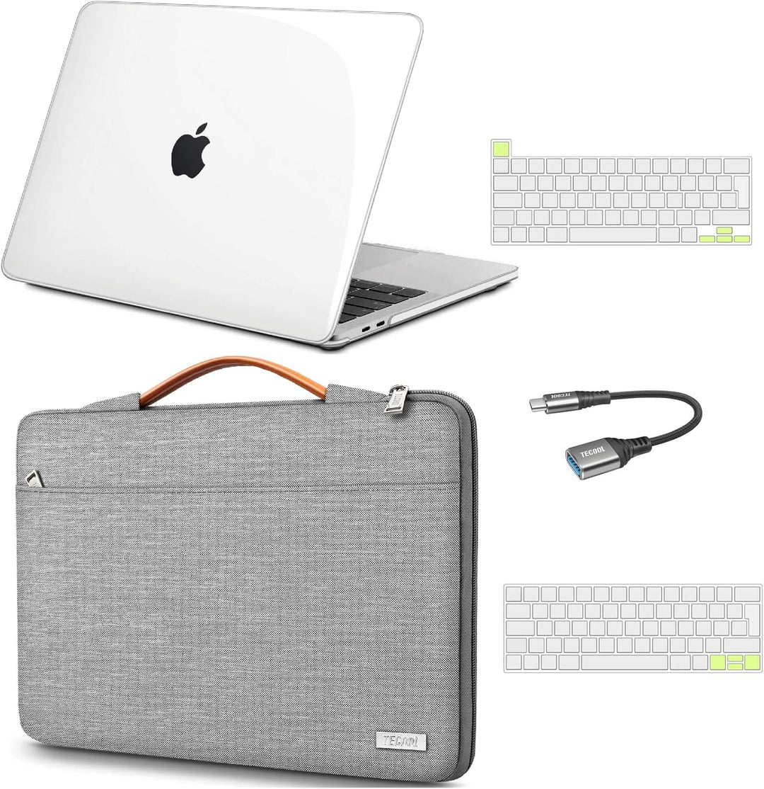 TECOOL Hülle Tasche Kompatibel mit MacBook Pro 13 Zoll 2022-2016 A2338 M1/M2 A2289 A2251 A1706 A1989