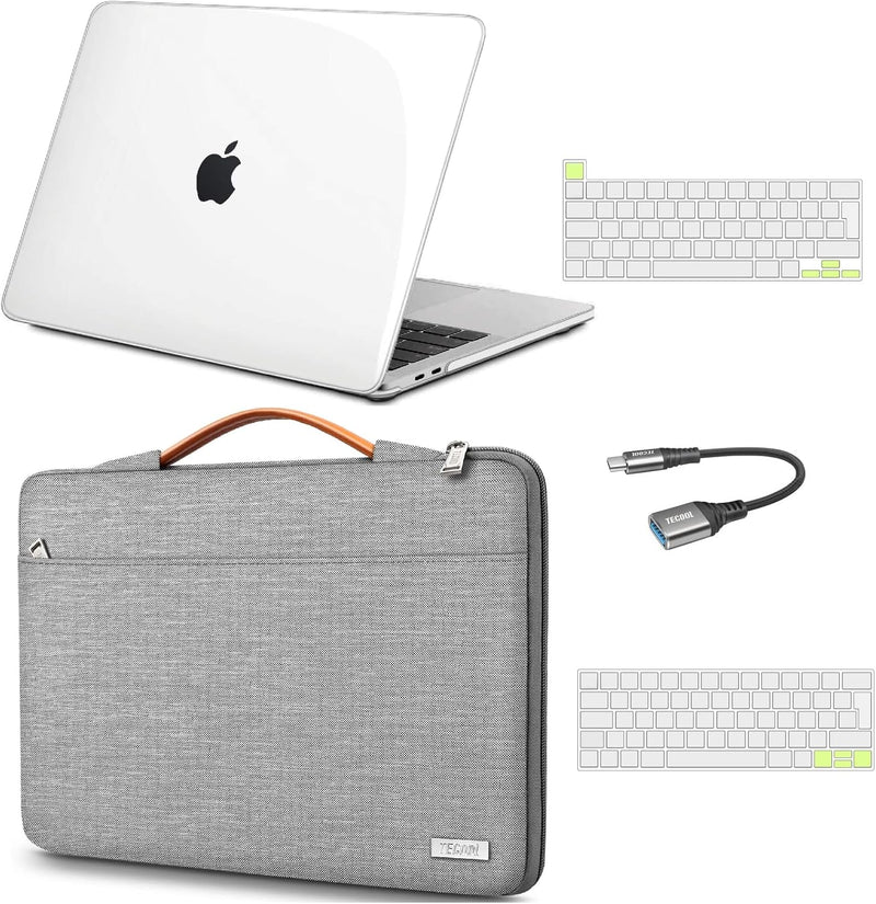 TECOOL Hülle Tasche Kompatibel mit MacBook Pro 13 Zoll 2022-2016 A2338 M1/M2 A2289 A2251 A1706 A1989