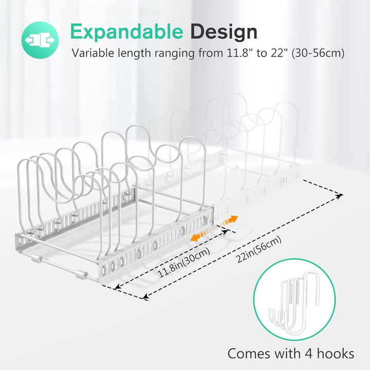 Puricon Deckel und Pfannenhalter Topfdeckelhalter Pfannen Aufbewahrung Topf Organizer Pan Rack für K