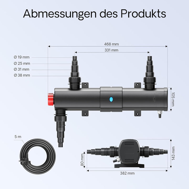 SunSun CUV-224 Teichklärer Wasserklärer Lichtfilter 24W