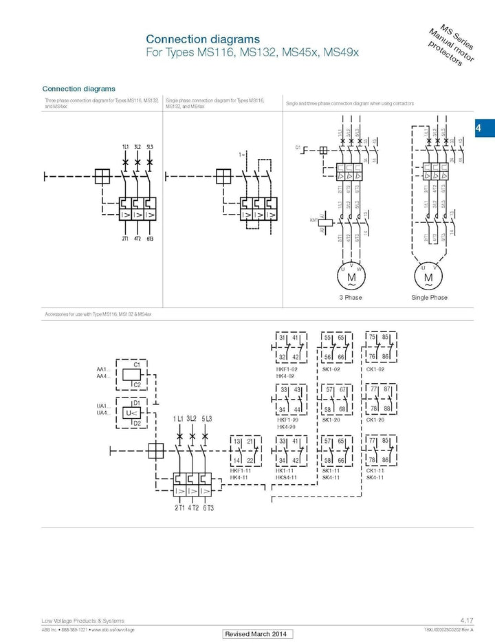 ABB MS116 Motorschutzschalter 90mm x 45mm