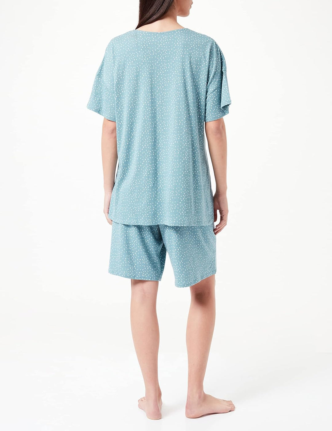Schiesser Damen Schlafanzug Kurz Pyjamaset 38 Blaugrau (I), 38 Blaugrau (I)