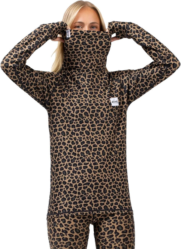 Eivy Damen Icecold Top Yoga-Shirt XXS Leopard, XXS Leopard