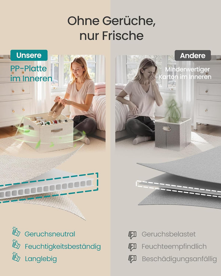 SONGMICS Schuh-Organizer, für bis zu 16 Paar Schuhe, Schuhaufbewahrung platzsparend, verstellbare Tr