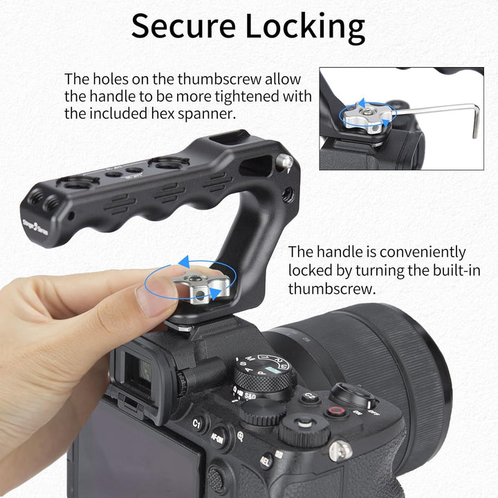 Nitze Cold Shoe TOP Handle, Mini Handle Grip mit Cold Shoe, Kamera Griff für Camera Cage, Universal