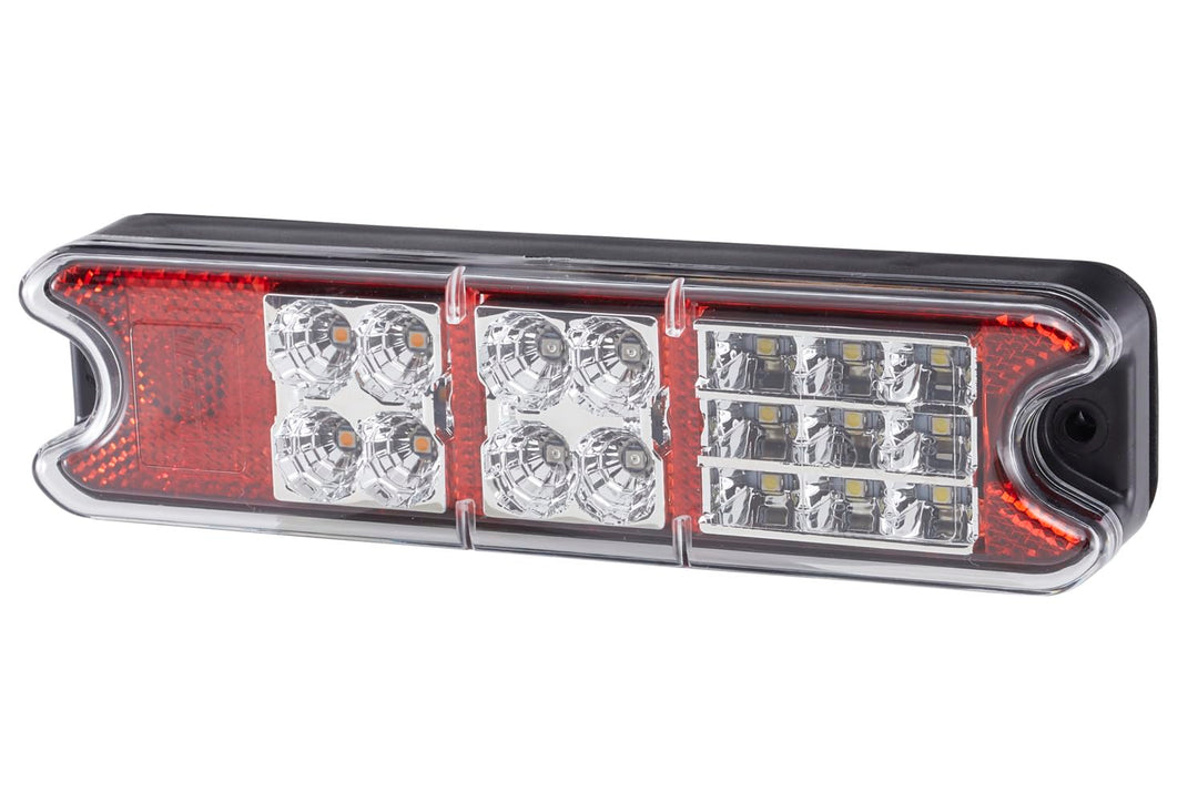 HELLA - Heckleuchte - Valuefit - LED - 24/12V - Anbau/geschraubt - Lichtscheibenfarbe: rot/glasklar