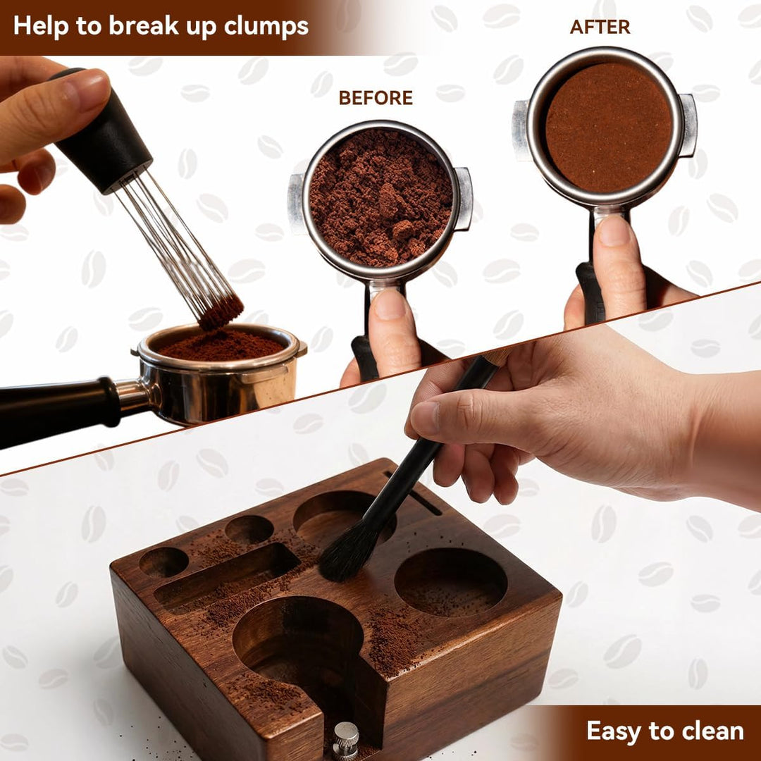 58mm Espresso Tamper Set mit Tamperstation für Barista Kaffee Tamper Station Barista Zubehör Univers