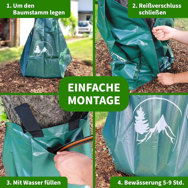 TTL Garden Baum Bewässerungssack 75L - Wassersack & Baumbeutel 75 Liter zur Tröpfchenbewässerung für