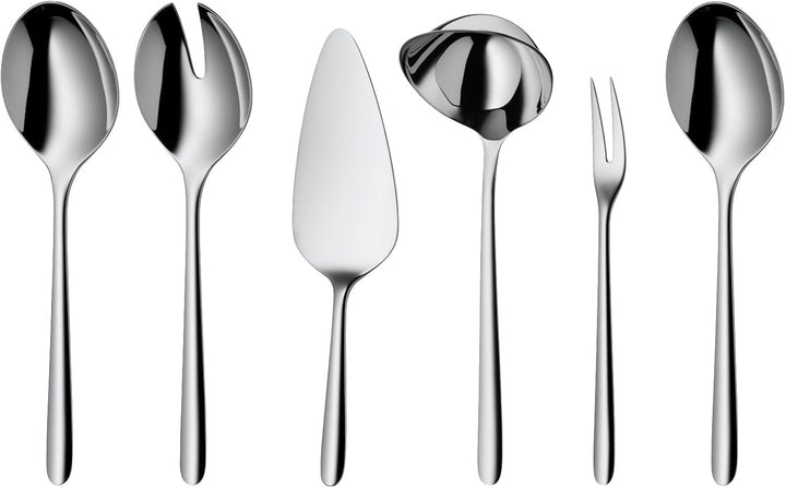 WMF Flame Plus Besteck Set 12 Personen, 66 teilig, 60 Teile mit Servierbesteck, Hohlheftmesser, Crom