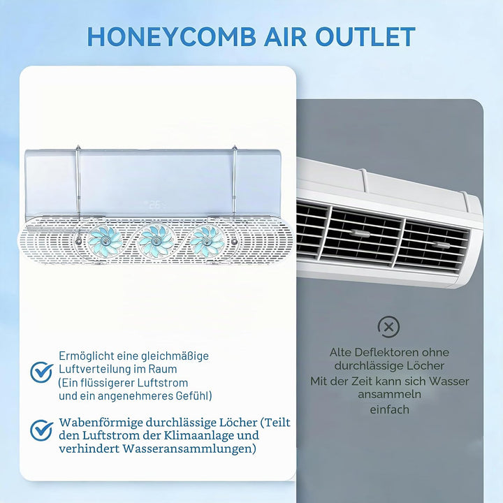 Universal Klimaanlage Windabweiser, Verstellbarer &amp; Einziehbarer Klimaschutz, Windabweiser für kalte
