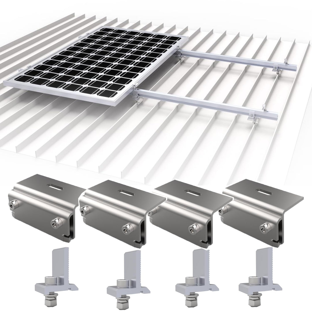 4PCS DACHFALZKLEMME MIT STABILISIERUNGSKLAMMER STEHFALZDACH STEHFALZKLEMME BEFESTIGUNG SOLAR MONTAGE